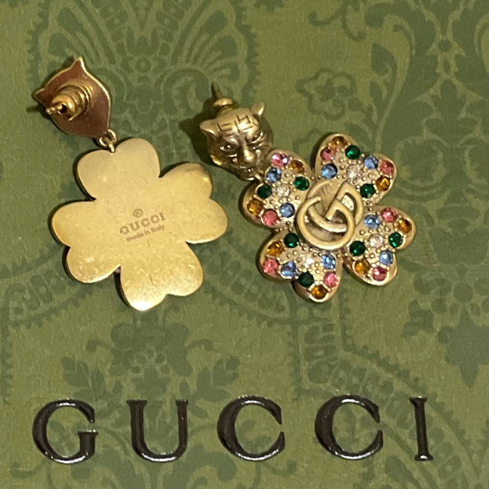 Gucci Feline Head  Earrings Authentic - Picture 9 of 16